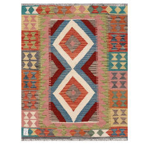 Alfombra Kilim de Maimana, Afganistán, 115 x 89 cm, Alfombras y Conjuntos Tradicionales Afganos - Product Image 1