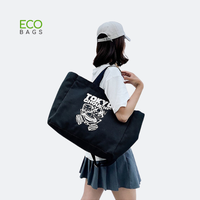 Sac fourre-tout moderne en toile de coton écologique de taille moyenne pour ordinateur portable, avec logo personnalisé, réutilisable, promotionnel, avec poignées, en tissu uni