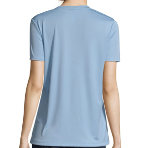 Vêtements de sport respirants à manches longues pour femmes, avec logo personnalisé, en coton 100%, coupe ajustée, col rond, anti-transpiration, pour le fitness et les occasions décontractées - Product Image 3