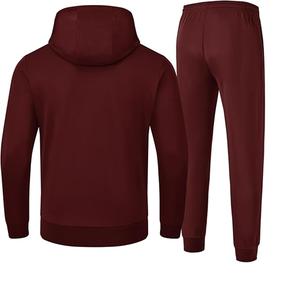 ชุดวอร์มสำหรับผู้ชายสวมใส่สบายทำจากผ้าที่มีเอกลักษณ์แขนเต็มสไตล์ข้อมือตัวเองมีฮู้ดสไตล์คอปก - Product Image 6