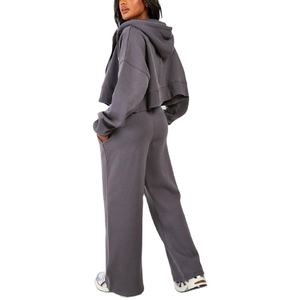 Costumes d'entraînement personnalisés pour femmes vêtements d'entraînement et de jogging vêtements de sport 100% survêtement en coton pour femmes ensembles de jogging 2026 - Product Image 4