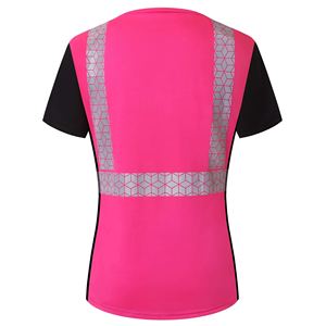 T-shirts de sécurité réfléchissants légers et respirants personnalisés OEM et ODM Vêtements de travail haute visibilité pour la construction et l'extérieur - Product Image 5