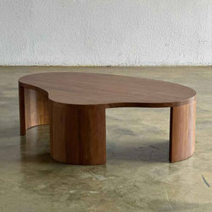 Table basse simple de haute qualité en bois de teck massif avec finition couleur NC Dark Brown pour intérieur et extérieur - Product Image 4
