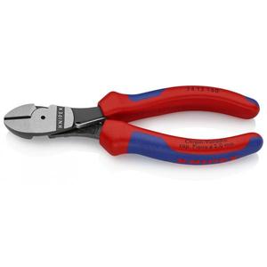 Cisaille diagonale Knipex à levier élevé, tête polie atramentisée noire, poignée multi-composants - Product Image 1