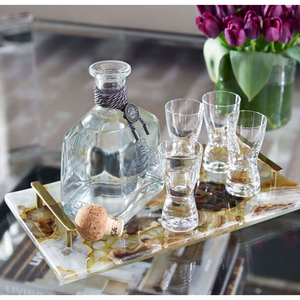 Wedding and Event Food Dessert Serving <b>Tray</b> With Metal Handles Exclusive Quality <b>Large</b> Size Horn Food <b>Tray</b> in India - Product Image 3