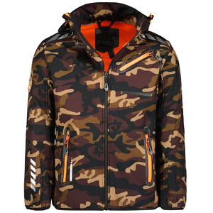 Veste Softshell Respirante à Capuche Ajustable et Unique de Style Urbain pour Hommes Veste d'Extérieur Lourde avec Logo Personnalisé - Product Image 1