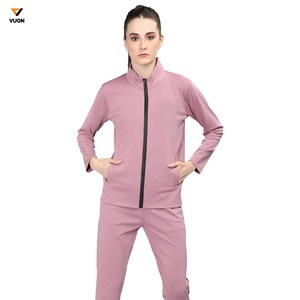Top Tendance Femmes Polaire Hiver Chaud Sportswear Sweat Suit Zipper Vestes avec Pantalon Survêtement Jogging Hoodies et Pantalon Ensembles - Product Image 2