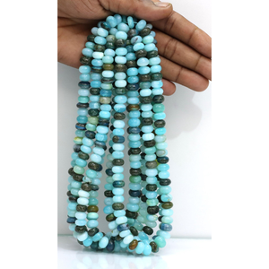 Cuentas Redondas de Ópalo Peruano: Piedra Preciosa Azul Cielo para la Elaboración de Joyas (7-9 mm) - Product Image 6