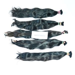 100% Extensions de cheveux humains vietnamiens alignés sur des cuticules vierges brutes Styles de vagues et de boucles non transformés Bundle en vrac avec dentelle HD - Product Image 3