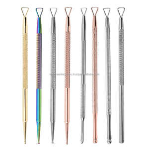 Removedor de Esmalte de Uñas Profesional de Acero Inoxidable, Empujador de Cutículas, Pulidor de Uñas de Doble Punta, Cuidado de Uñas para Manicura y Pedicura - Product Image 1