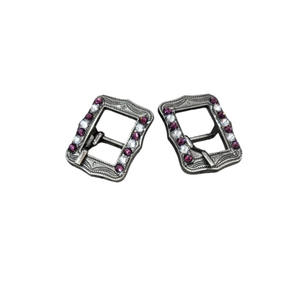 Western Horse Tack & Human Clothing Gürtel Dekorative Komponente Benutzer definierte Farbe Strass Jeweled Conchos und Schnallen beschläge Set - Product Image 4