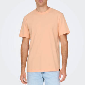 T-shirt léger en trois mélanges pour hommes Pêche - Product Image 2
