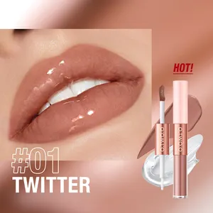 O.TW O.O 2 IN 1 Matte Finish Lip gloss Glasur Lippen öl Wasserdicht Long Wear 6 Farben Lippen Make-up für Großhändler