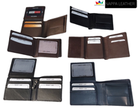 Dompet Kulit Asli Tipis Minimalis Anti RFID dengan Kantong Depan untuk GPS, Dapat Dicetak LOGO, untuk Pria