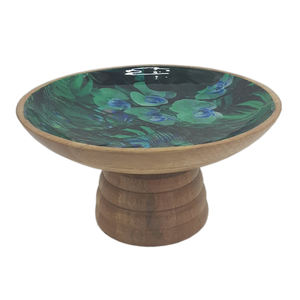 Bol à fruits de forme ronde en bois décoratif fantaisie pour ustensiles de cuisine de table bol à salade maison et hôtels nourriture et collations bols de service - Product Image 4