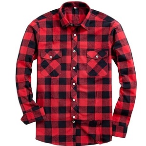 Chemises en flanelle décontractées pour homme, respirantes avec logo personnalisé, arrivées tendance, chemises élégantes en flanelle à carreaux pour hommes - Product Image 1