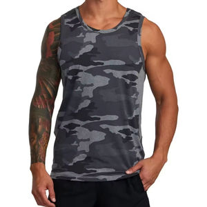 Camisetas sin mangas para hombre de la mejor calidad, con logotipo personalizado, de color sólido, talla grande, transpirables, para gimnasio y entrenamiento. - Product Image 1