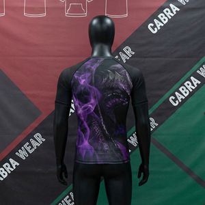 OEM Factory <b>BJJ</b> <b>Rashguard</b> Breathable Compression Top Silk Screen Printing for MMA Grappling Eco-Friendly Spandex/Polyester - Product Image 3