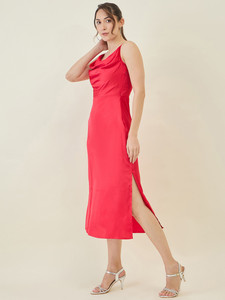 Elegant Silk Satin Bodycon Dress Custom <b>Slip</b> Style for Women, Backless and Breathable Summer Outfit - Product Image 4