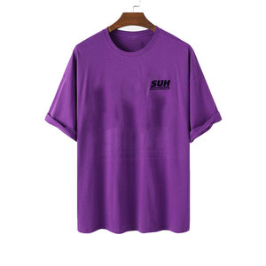 เสื้อยืดคอกลมผู้ชายผ้าฝ้าย 100% สวมใส่สบาย พิมพ์โลโก้ตามสั่ง ระบายอากาศได้ดี เป็นมิตรกับสิ่งแวดล้อม ทรงหลวม ดีไซน์โดดเด่น - Product Image 1