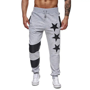 Pantalones de chándal de algodón para hombre con logotipo de texto personalizado, pantalones de chándal sueltos con estampado de Hip Hop para entrenamiento físico - Product Image 4