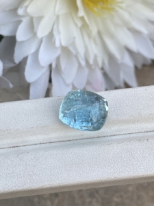 พลอยคาโบชองเบาะพลอยสีฟ้าจากธรรมชาติที่ยอดเยี่ยมพร้อมด้วยความมันวาวหลวมสำหรับทำเครื่องประดับ14.35กะรัต - Product Image 2