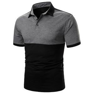 Logotipo personalizado para camisetas polo para hombres Patrón sólido 100% Poliéster Lona Camisetas lisas para hombres a la venta en cantidad a granel - Product Image 1