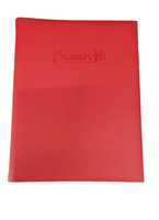Porte-menu en cuir PU de luxe de haute qualité, format A4, rouge, pour boissons et plats, avec logo personnalisé, pour hôtel et restaurant