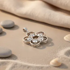 สร้อยคอจี้รูปดอกไม้เงินแท้ 925 สำหรับผู้หญิง ของขวัญ - Product Image 1