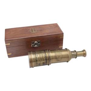 Elegante telescopio de latón antiguo de 19,5 pulgadas con caja de madera Sheesham para decoración del hogar - Product Image 6