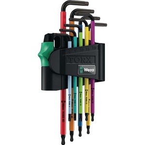 9-Piece T8-T40 WERA SPKL 967 Angle <b>Screwdriver</b> <b>Set</b> with Bore for Precision Work - Product Image 1