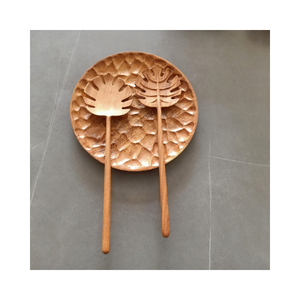 Cuillère en bois artisanale, bois naturel, ustensile de cuisine, sans danger pour la cuisson, le service et l'exportation en gros - Product Image 1