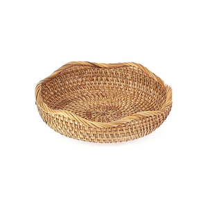 Cuenco de ratán tejido Almacenamiento hecho a mano Decoración de presentación de comida natural Productos vietnamitas al por mayor ecológicos - Product Image 1