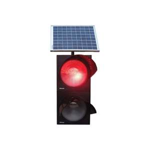 Dual 300mm Solar Powered Traffic Warning <b>Light</b> PC Plastic <b>Strobe</b> Flasher for Roadway Safety Solar Traffic Warning <b>Light</b> - Product Image 1