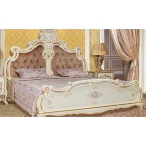 Cama francesa antigua clásica-Caoba pintada blanca-242 - Product Image 6