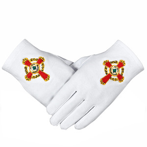 <span class=keywords><strong>Masonic</strong></span> Regalia màu xanh Lodge chủ thêu Găng Tay Da và ribbon vải với thêu vá cho freemasons - Product Image 4