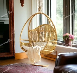 La mejor oferta, silla columpio colgante de mimbre de diseño personalizado para Patio Sunroom Hotel & Resort para decoración de balcón Jhula al aire libre - Product Image 2