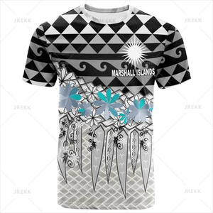 Chuuk Micronésie 3D impression t-shirt hommes col rond manches courtes mode décontracté hauts polynésien t-shirt rue surdimensionné t-shirt - Product Image 1