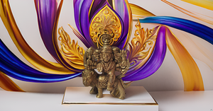 Hecho a mano moderno 2,4 pulgadas latón diosa Lord Durga estatua MATA Rani Murti Sherawali Idol oro Vertical Grabado Moderno - Product Image 3