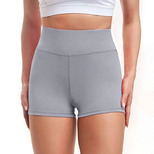 Shorts taille haute respirants et écologiques avec effet froncé, en tissu extensible, coupe confortable pour la gym, l'entraînement, le fitness et la course à pied - Product Image 1