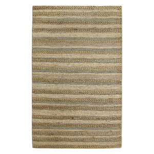 Tapis de jute tissé à la main Style classique tresse fine et audacieuse tressée multi-types avec rayures multi-tons texturées en boucle - Product Image 1
