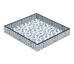 Ensemble de deux plateaux en MDF émaillé à motifs floraux faits à la main, articles de cuisine et décoration intérieure, artisanat artisanal pour toutes les occasions - Product Image 3