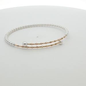 <span class=keywords><strong>Bracciale</strong></span> di <span class=keywords><strong>perle</strong></span> d'acqua dolce naturale 18K oro reale 3mm e <span class=keywords><strong>perle</strong></span> rotonde 4.5mm per feste o cerimonie cristiane gioielli eleganti - Product Image 6