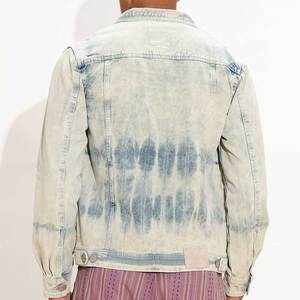 Veste en jean vintage personnalisée en coton épais pour hommes Street Wear veste en jean de style Hip Hop veste en jean déchirée à la mode - Product Image 4