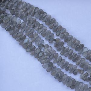 6mm 8mm 10mm Naturel Gris Pierre De Lune Pierre Poire Forme Facettes Briolette Perles Fabrication De Bijoux Collier Bracelet DIY Gouttes En Ligne - Product Image 4