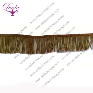 5 cm Antique Gold bullion wire fringes ceremonial vestment French uniform church banner flag supplier manufacturer trim