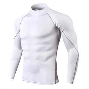Camiseta de Compresión para Hombre, Manga Larga, Elástica, Capa Base, Gimnasio, Fitness, Secado Rápido, Logotipo Personalizado, Ropa Deportiva OEM, UPF50, Transpirable - Product Image 4