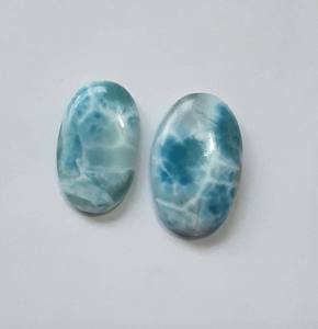 Gran calidad Larimar Oval cabujón piedra preciosa suelta tamaño 12-22mm para la fabricación de joyas para la temporada de verano joyería de mujer piedra preciosa - Product Image 2