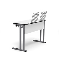 Ensemble de table et de chaises de classe scolaire, chaises d'élève modernes à double siège et table