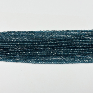 ลูกปัดโทแพซลอนดอนบลูธรรมชาติขนาด 4 มม. ทรงรอนเดลเหลี่ยมเพชรพลอย ประกายสวยงาม ลูกปัดพลอยโทแพซสำหรับทำสร้อยคอ งานแฮนด์เมด ดีไซน์สวยงาม ขายดี - Product Image 2